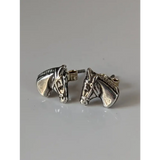 Silver Steed Horse Head Stud Earrings Earrings