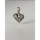 Silver Steed Horse Heart pendant pendant