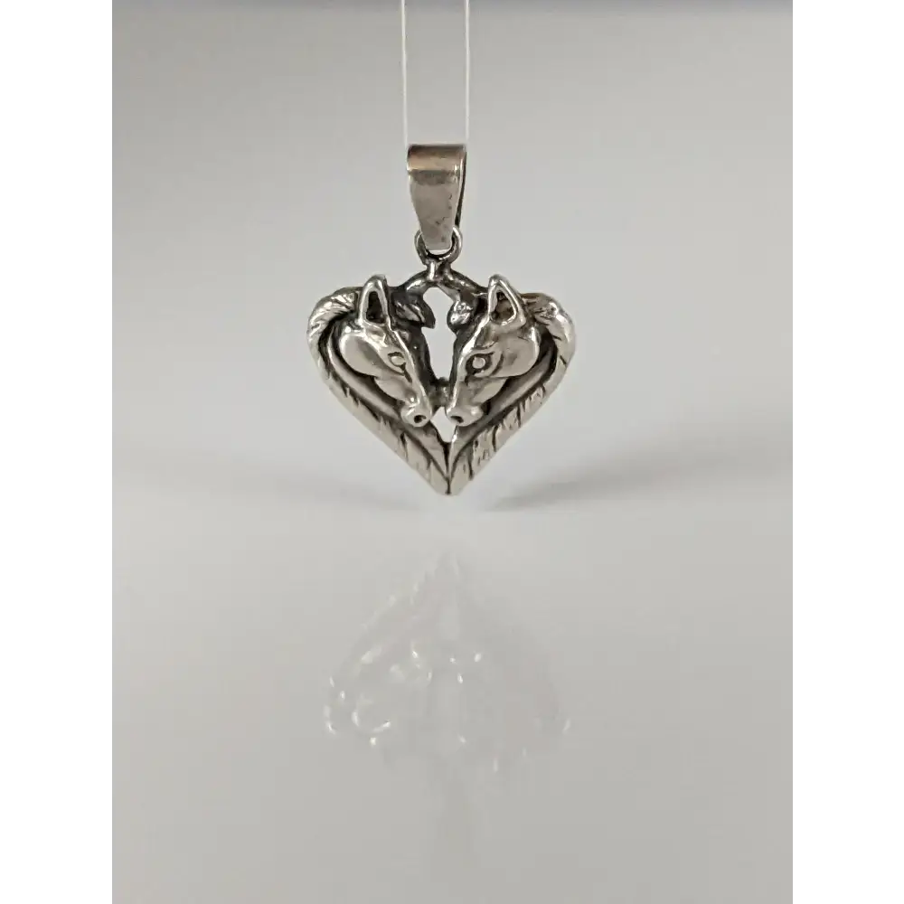Silver Steed Horse Heart pendant pendant