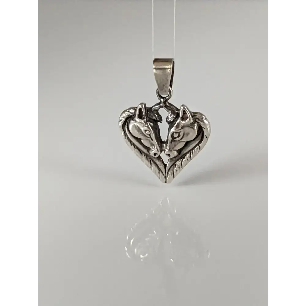 Silver Steed Horse Heart pendant pendant