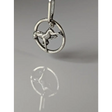 Silver Steed Horse in a Circle Pendant Pendant