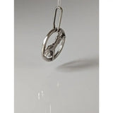 Silver steed horse pendant in silver-toned metal featuring a detailed steed horse inside an open circle ring