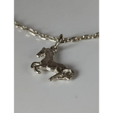Silver Steed Horse on a Chain Delicate Bracelet Bracelets