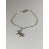 Silver Steed Horse on a Chain Delicate Bracelet Bracelets