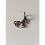 Silver steed horse silver pendant with polished metallic finish and detailed sculpted features, perfect equestrian jewelry