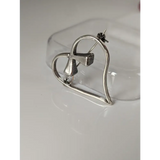 Silver Steed Horse Shoe Nail Heart Brooch / Stock Tie Pin Brooches