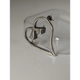 Silver Steed Horse Shoe Nail Heart Brooch / Stock Tie Pin Brooches