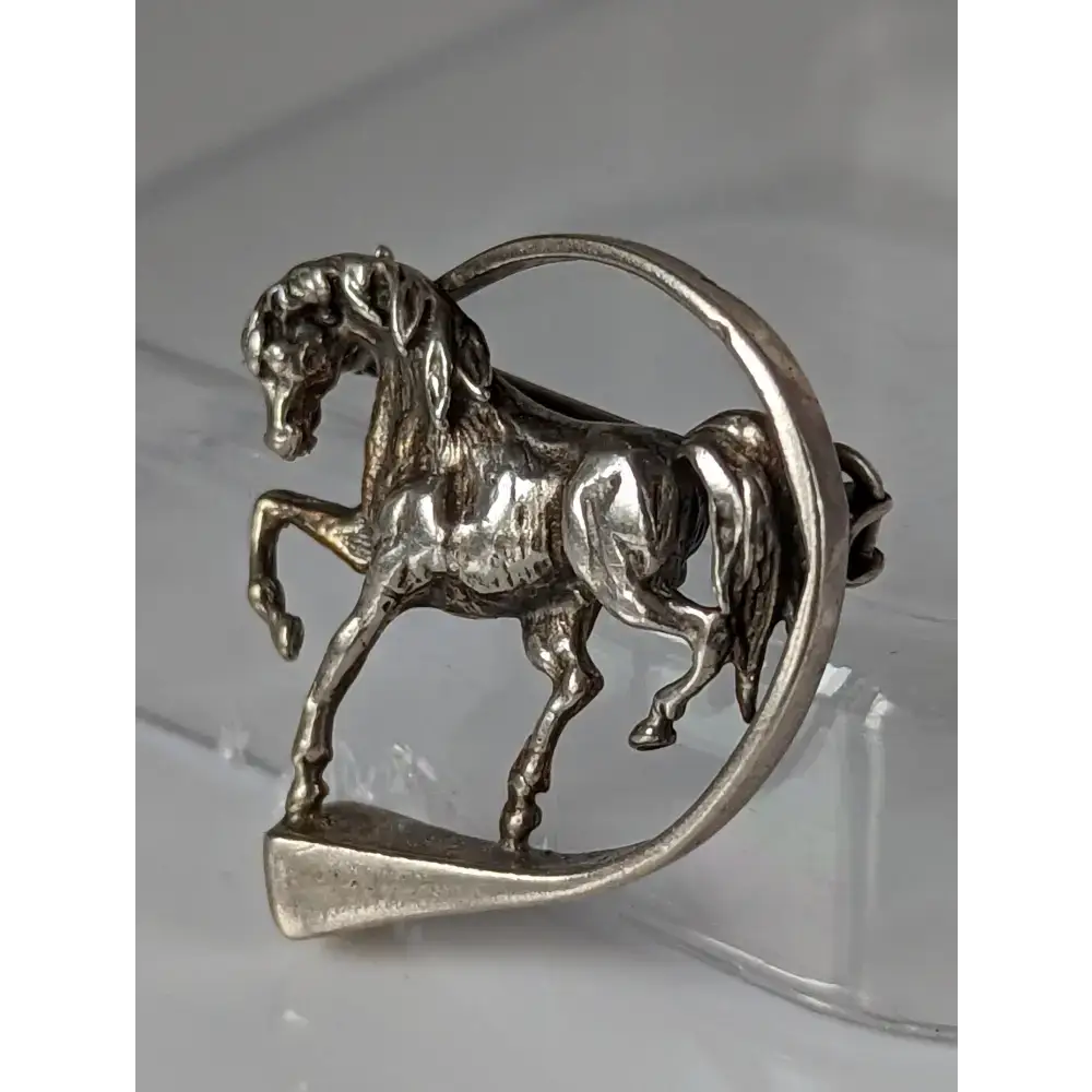Silver Steed Horse Within Hoofnail Silver Brooch / Stock Tie Pin Brooches