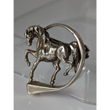 Silver Steed Horse Within Hoofnail Silver Brooch / Stock Tie Pin Brooches
