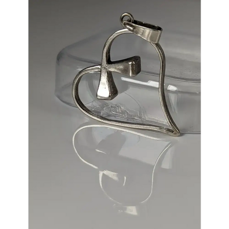 Silver Steed Horseshoe Nail, Hoof Nail Heart Silver Pendant Pendant
