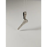Silver steed horseshoe nail silver pendant in metal with engraved logo designed as a silver pendant