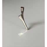 Silver steed horseshoe nail silver pendant made of polished silver pendant shaped like a textured nail