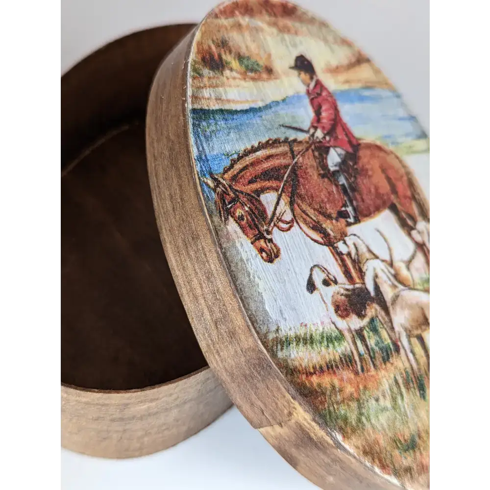 Silver Steed Jewellery Oval Boxes Hunting Miscellaneous