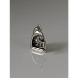 Silver Steed Jump Over a Stirrup, Stirrup & Jockey Silver Pendant Left Pendant