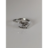 Silver Steed Jumping Cat Silver Ring R Rings