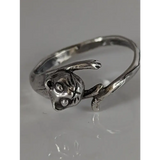 Silver Steed Jumping Cat Silver Ring R Rings