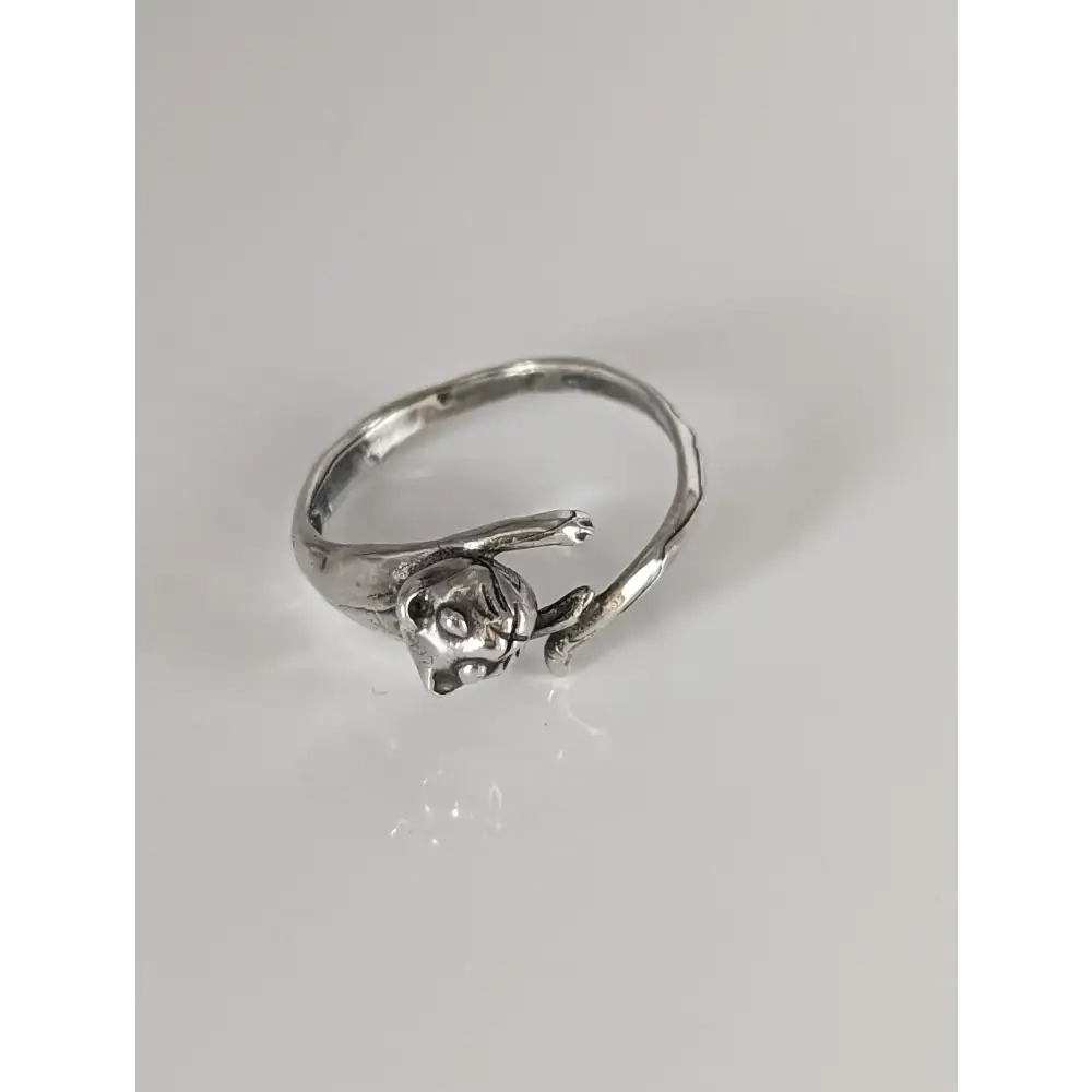 Silver Steed Jumping Cat Silver Ring R Rings