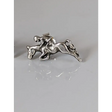 Silver Steed Jumping Horse&Rider Studs Earrings