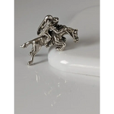 Silver Steed Jumping Jockey Silver Pendant Pendant