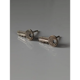 Silver Steed Key Stud Earrings Earrings