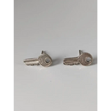 Silver Steed Key Stud Earrings Earrings