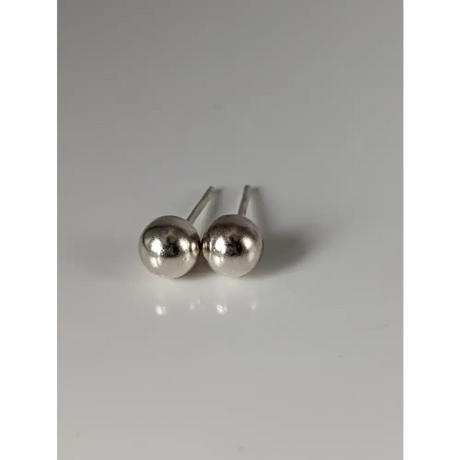 Silver Steed Large Ball Stud Earrings Earrings