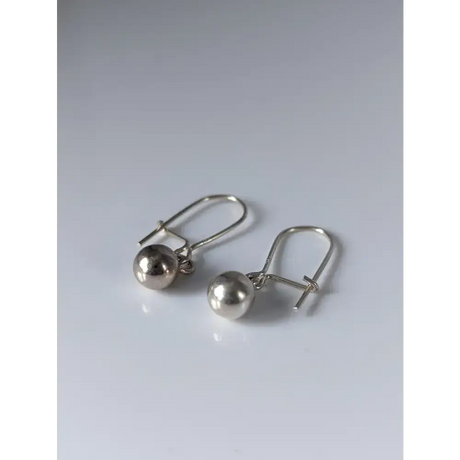 Silver Steed Large Balls Dropped Earrings Earrings