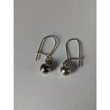 Silver steed large silver ball drop earrings with simple hook clasps in a sleek equestrian style design