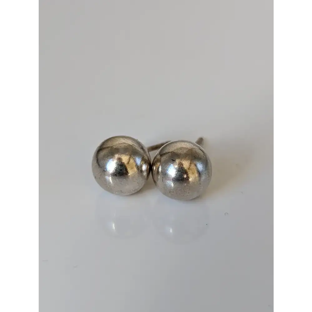 Silver Steed Large Balls Stud Earrings Earrings