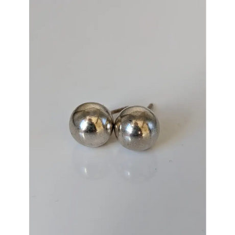 Silver Steed Large Balls Stud Earrings Earrings