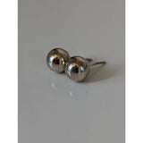 Silver steed large balls stud earrings featuring polished silver ball studs with simple post backs