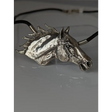 Silver Steed Large Horse Head on Leather Cord Necklace Necklaces