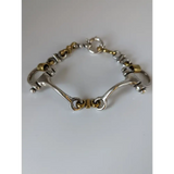 Silver Steed Large Two Tone Silver French Link Snaffle Bracelet Bracelets