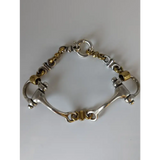 Silver Steed Large Two Tone Silver French Link Snaffle Bracelet Bracelets