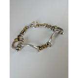Silver Steed Large Two Tone Silver French Link Snaffle Bracelet Bracelets