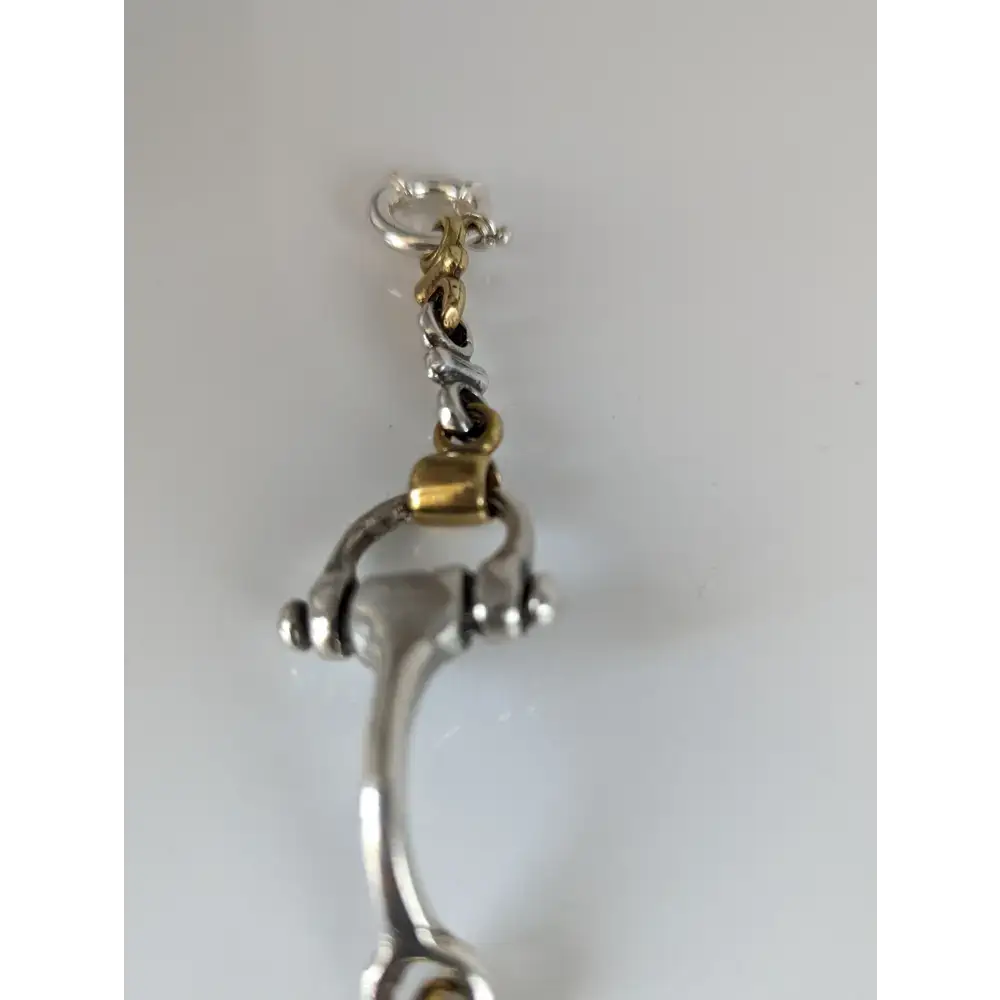 Silver Steed Large Two Tone Silver French Link Snaffle Bracelet Bracelets