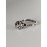 Silver Steed Large Unique Ball Handmade Silver Ring R Rings