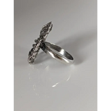 Silver Steed Large Unique Flower Handmade Silver Ring N Rings