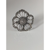 Silver Steed Large Unique Flower Handmade Silver Ring N Rings