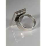 Silver Steed Large Unique Rose in a Frame Silver Ring Rings