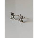 Silver Steed Leap Frog Stud Earrings Earrings
