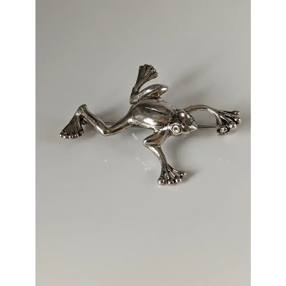 Silver Steed Leaping Frog Silver Brooch Brooches