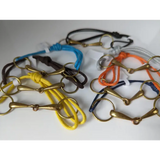 Silver Steed Leather Brass Snaffle Cord Bracelet Black Bracelets