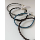 Silver Steed Leather Cord Bracelet Black 18.5cm Bracelets