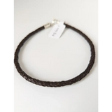 Silver Steed Leather Cord Bracelet Dark Brown 21.5cm Bracelets