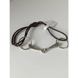 Silver Steed Leather Silver Snaffle Cord Bracelet Black Bracelets
