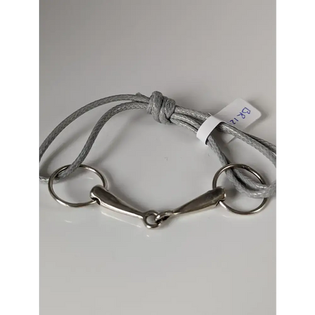 Silver Steed Leather Silver Snaffle Cord Bracelet Grey Bracelets