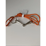 Silver Steed Leather Silver Snaffle Cord Bracelet Orange Bracelets