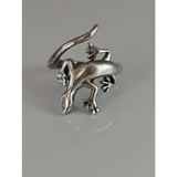 Silver Steed Lizard Ring Adjustable Rings