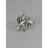 Silver Steed Lizard Ring Adjustable Rings